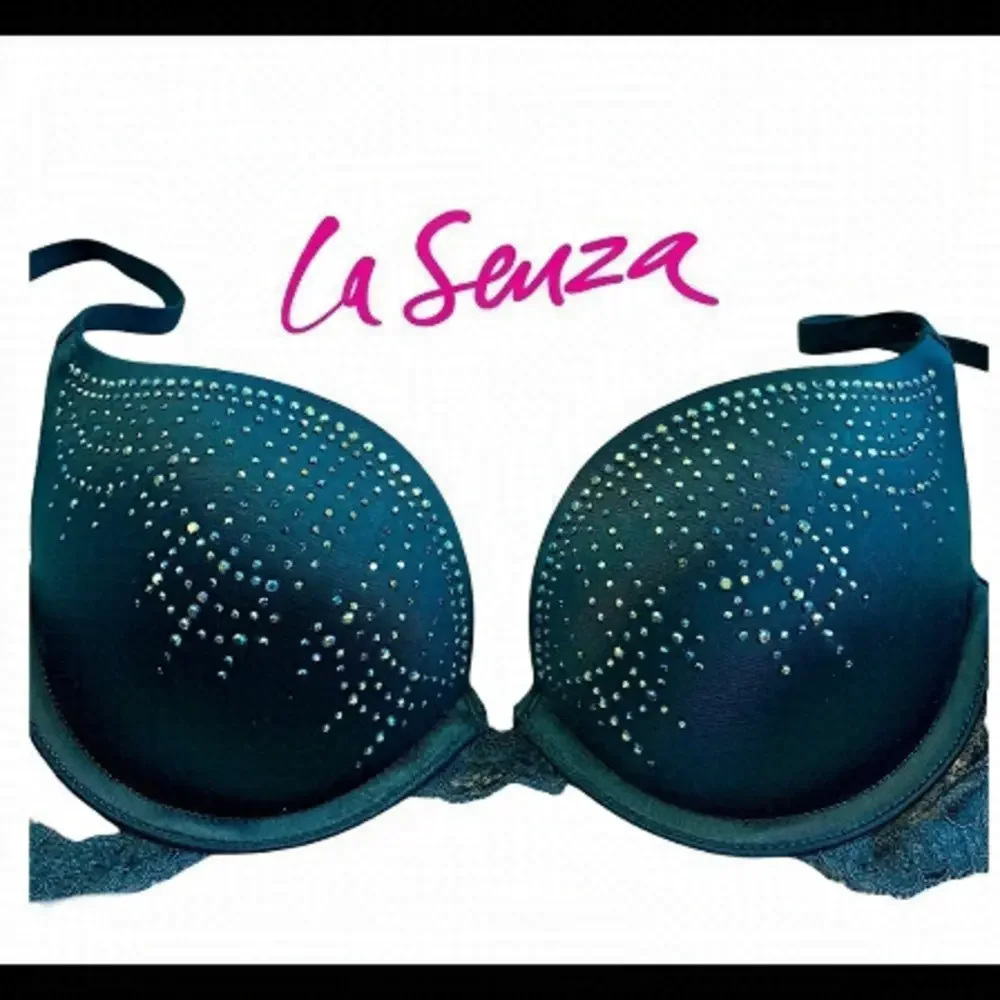 La Senza teal aqua jewel embellished bra size 32B - Picture 1 of 3